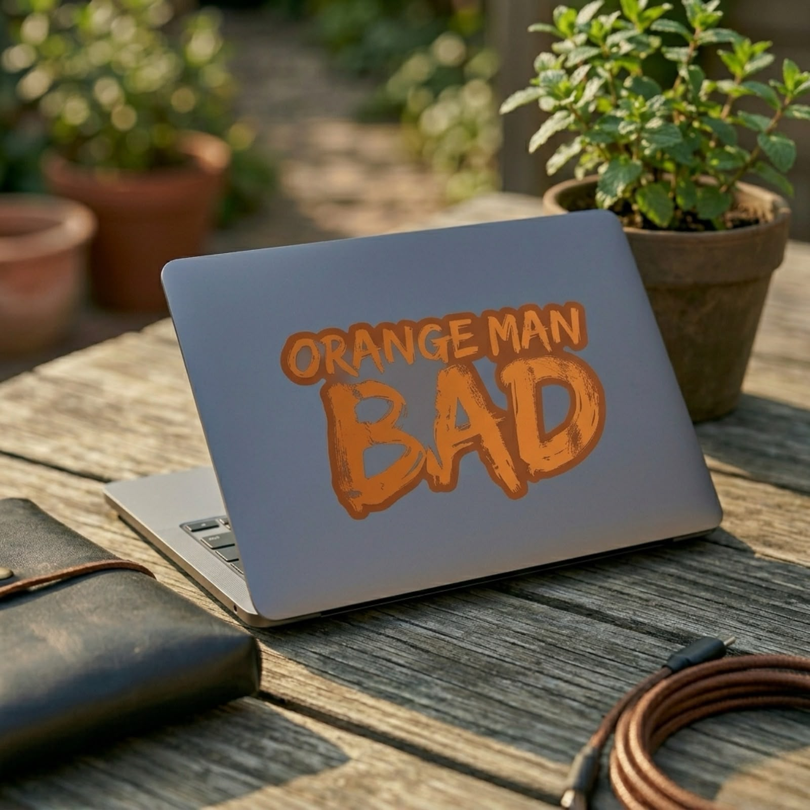 Sticker on laptop